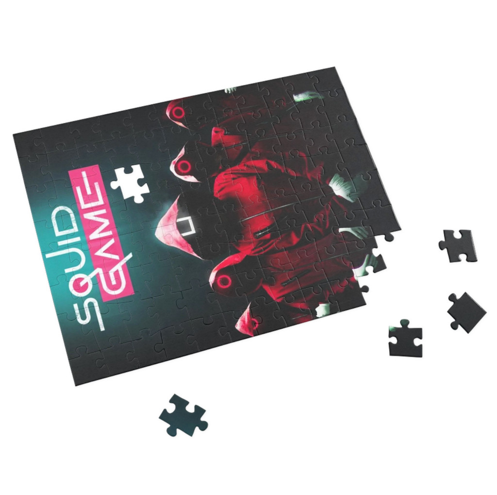 Puzzle 80 piese, 20 x 15 cm, personaje Squid Game, model 5 — varianta 2