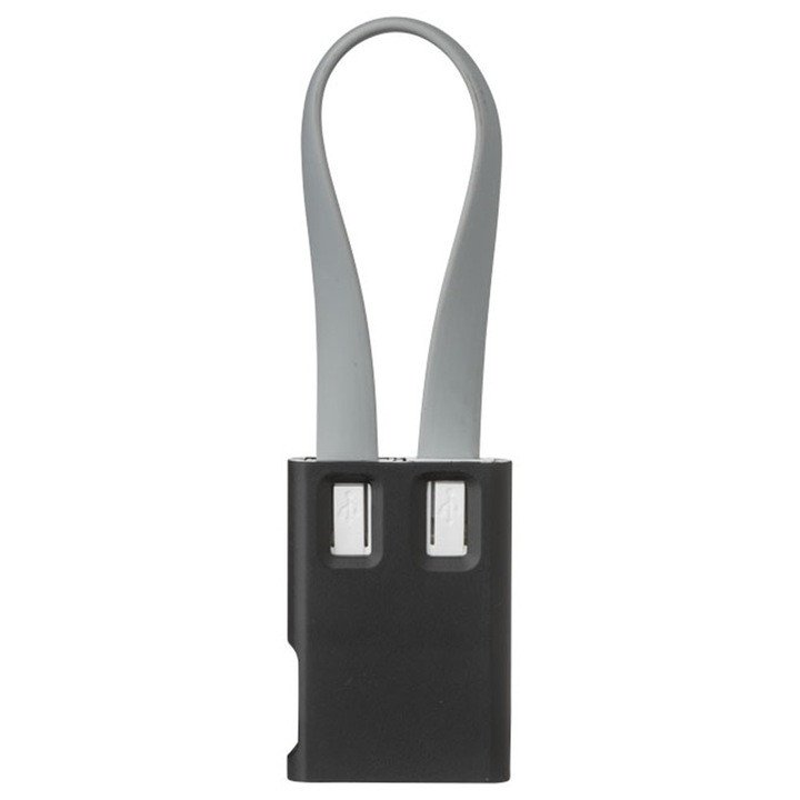 Cablu incarcare USB 3 in 1 tip breloc, 18 cm, lightning/microUSB, negru — varianta 3