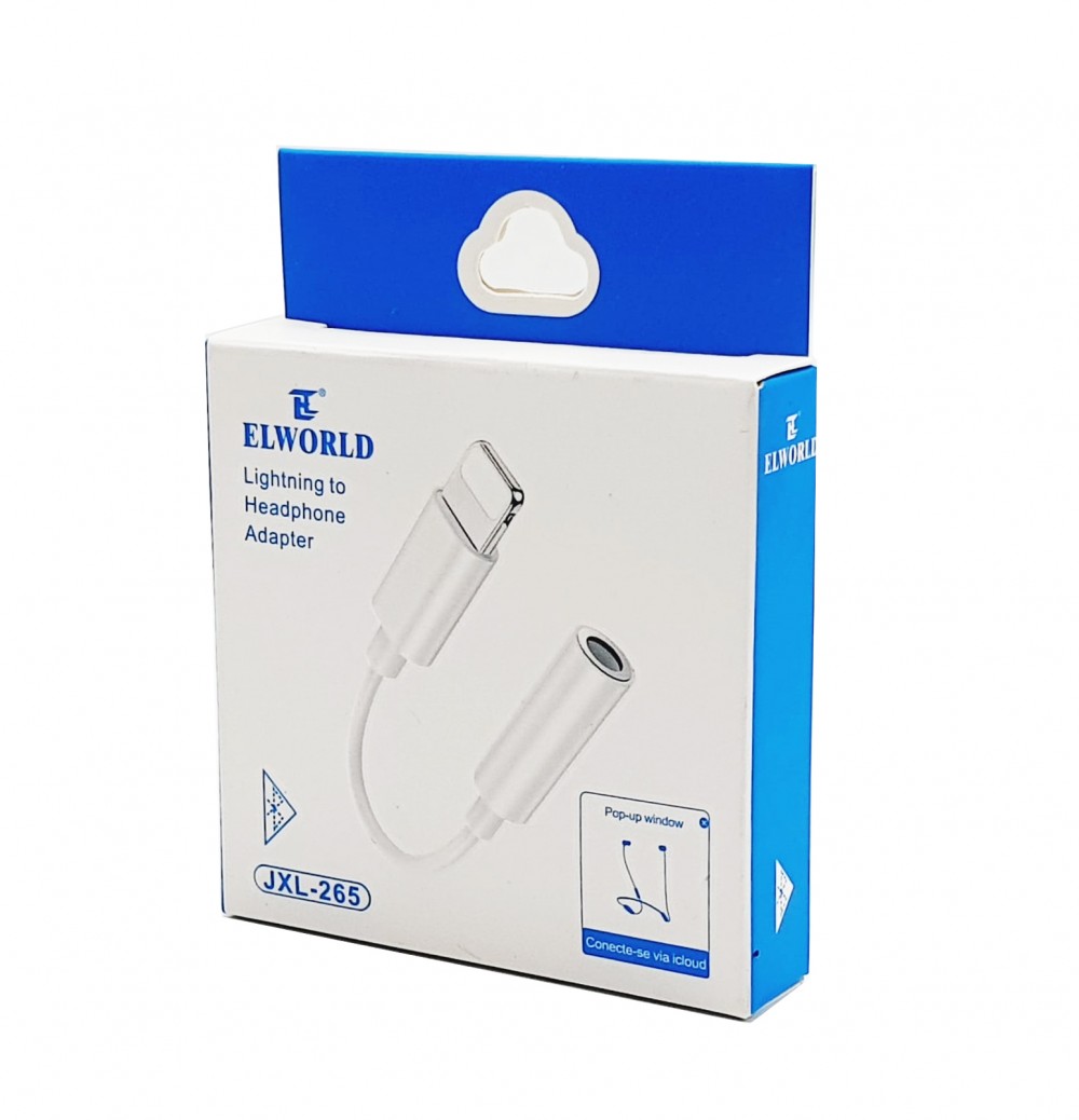 Cablu adaptor Lightning to jack 3.5 mm, iPhone/IPad, alb — 3