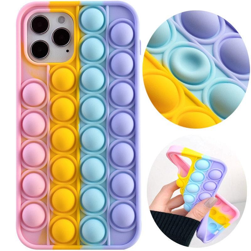 Husa antistres Pop It! pentru Apple iPhone 12 Pro Max, multicolora, model 1 — 2
