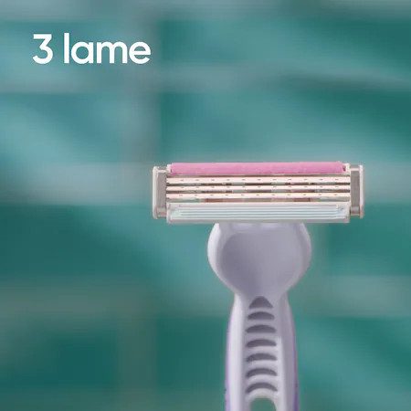 Set 4 aparate de ras Gillette Venus Colors, 3 lame, banda lubrifianta cu aloe, colorate — varianta 4