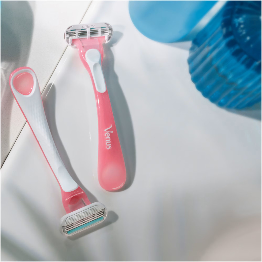 Set 4 aparate de ras Gillette Venus Sensitive, 3 lame, banda lubrifianta cu aloe, roz — varianta 2