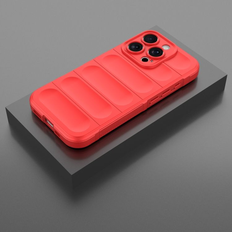 Husa Apple iPhone 16 Pro, Wave Silicone, protectie camera, catifea in interior, pure red — varianta 2