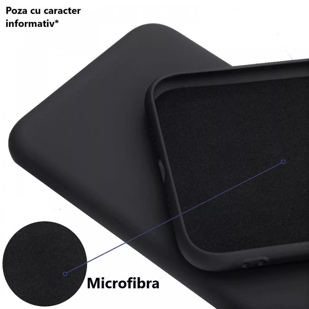 Husa Samsung Galaxy A03s / A02s, Luxury Silicone, catifea in interior, protectie camere, neagra — 2