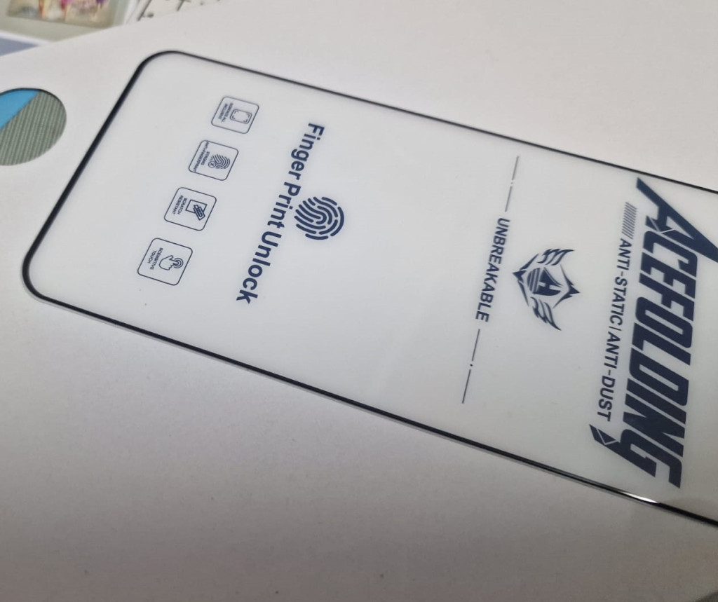 Folie de sticla Samsung Galaxy S24, ACE Folding Full Glue, deblocare amprenta, margini negre — varianta 3
