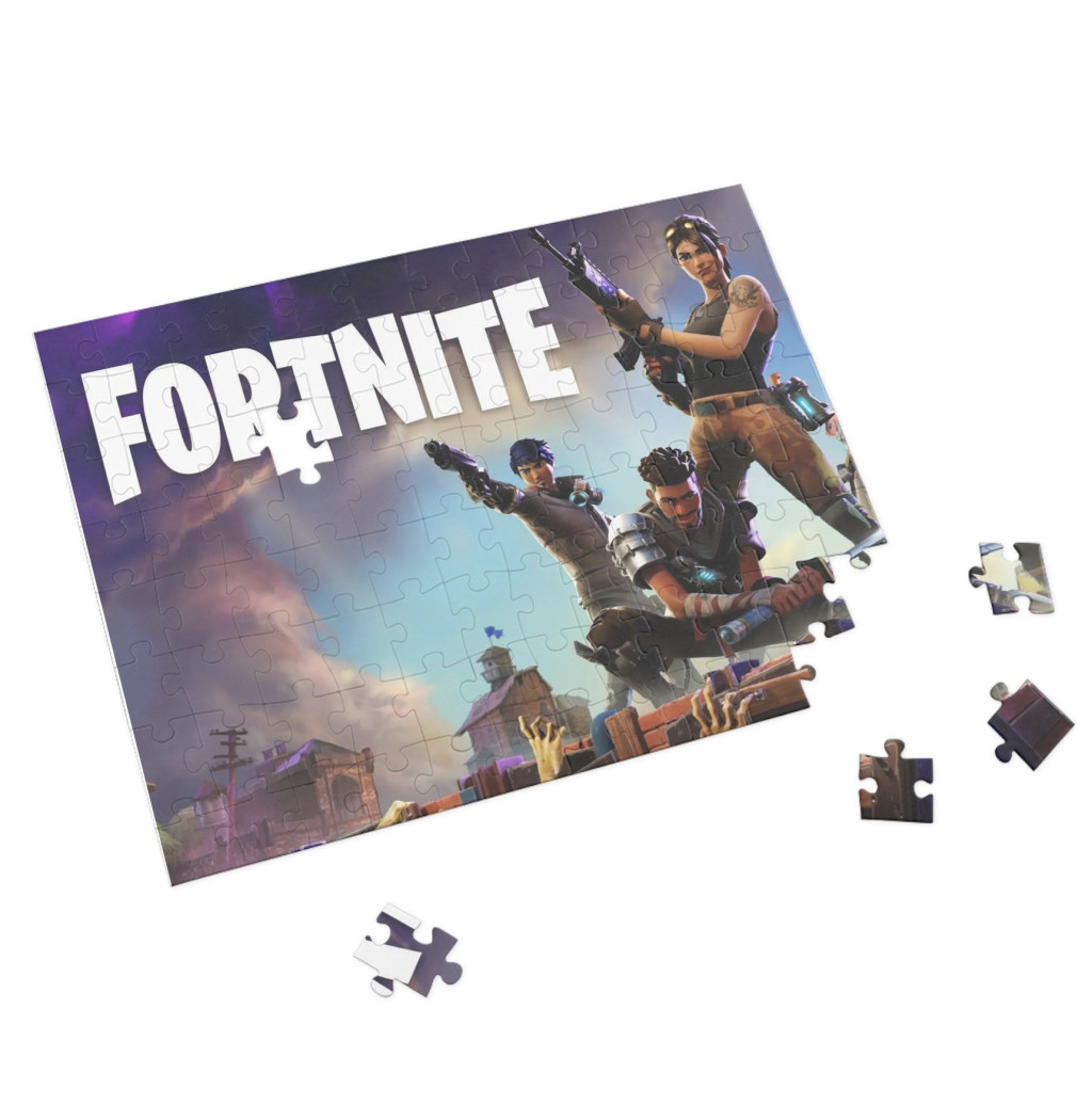 Puzzle 80 piese, 20 x 15 cm, personaje Fortnite, model 2 — 2
