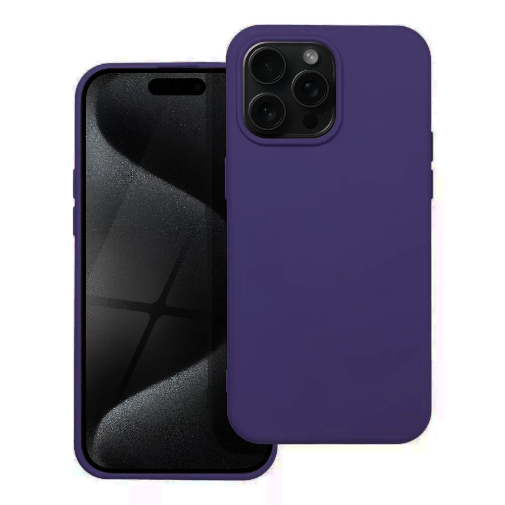 Husa Apple iPhone 16 Pro Max, Luxury Silicone, catifea in interior, indigo — varianta 2