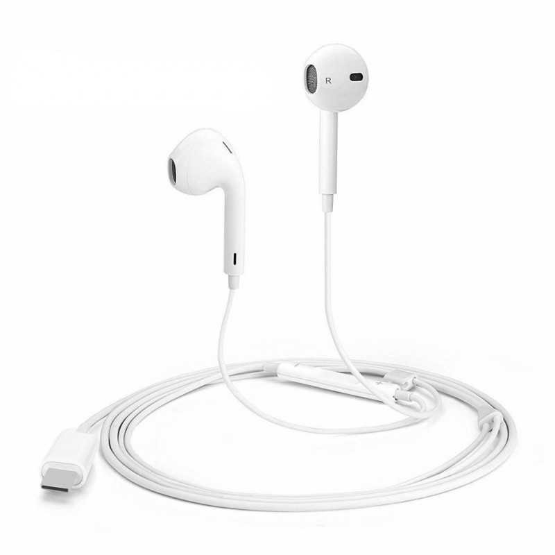 Casti audio cu microfon JXL-263, conector Type-C, albe — varianta 2