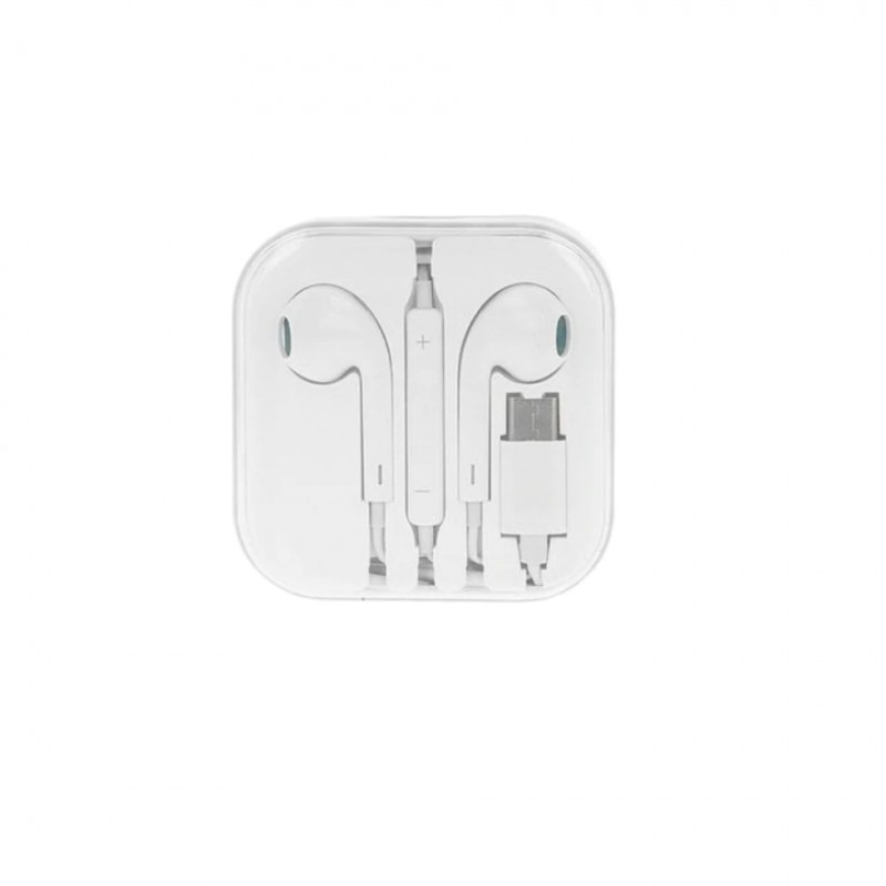 Casti audio cu microfon JXL-263, conector Type-C, albe — varianta 4
