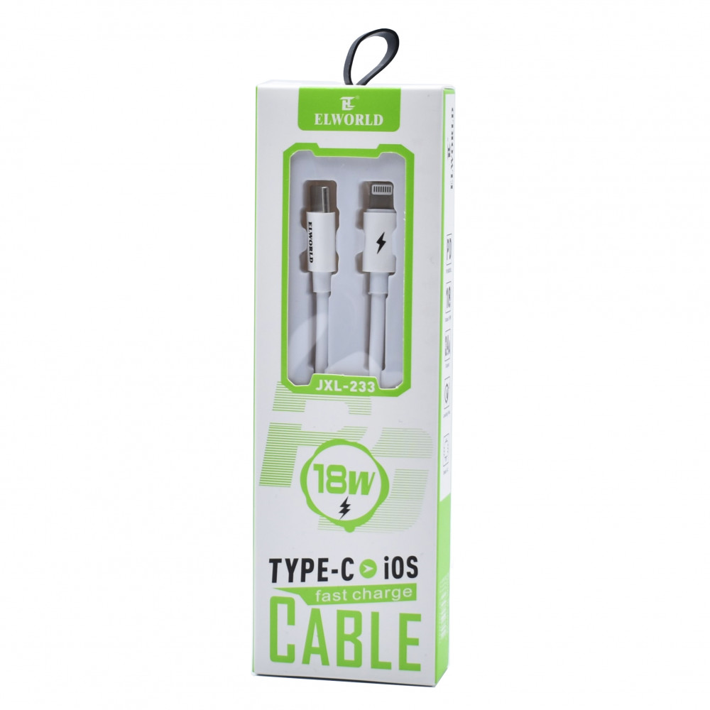Cablu de date si incarcare Type-C to Lightning JXL-233, 18W, alb — varianta 2