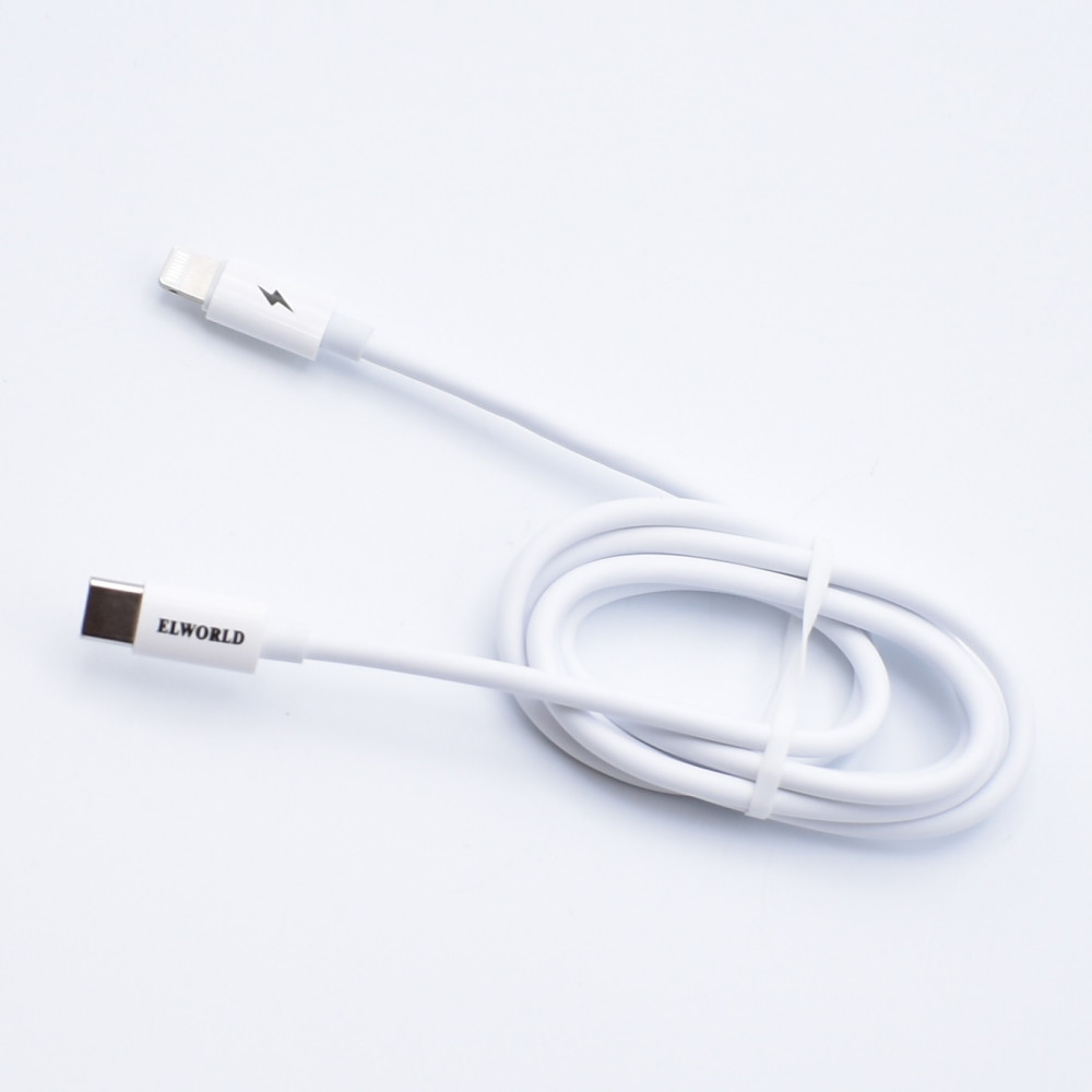 Cablu de date si incarcare Type-C to Lightning JXL-233, 18W, alb — varianta 3