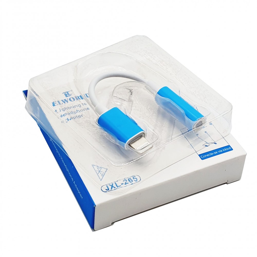 Cablu adaptor Lightning to jack 3.5 mm JXL-265,  iPhone/IPad, alb — varianta 2
