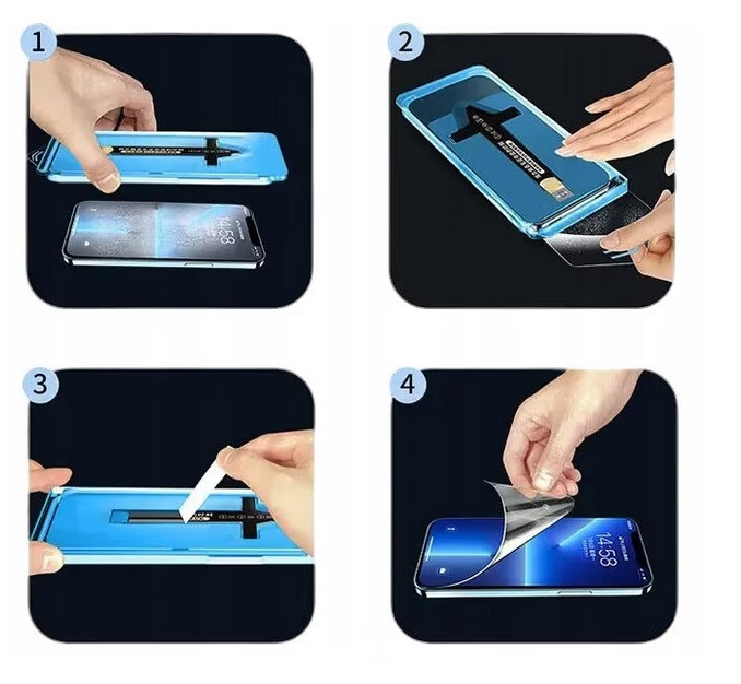 Folie sticla Apple iPhone 15 Plus, Full Glue Premium Glass, ESD, kit instalare rapida, margini negre — varianta 3