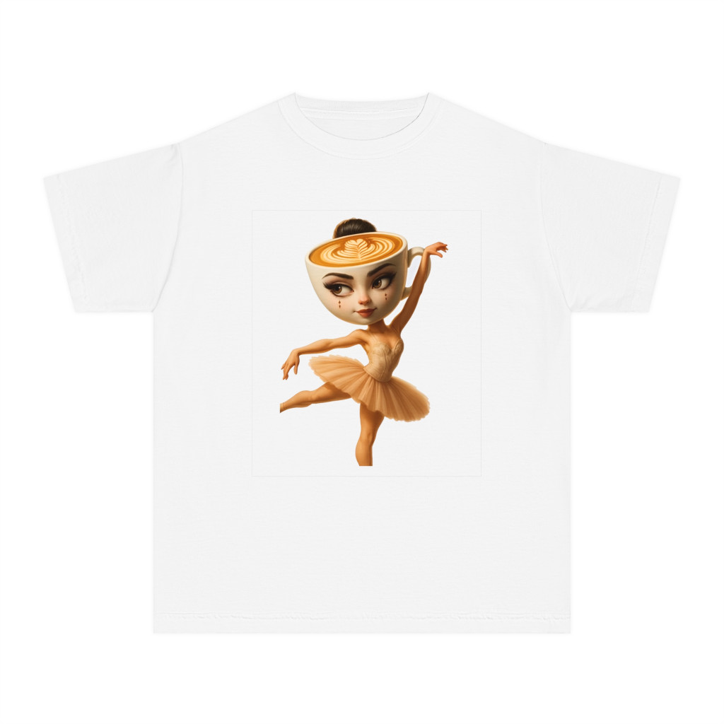 Tricou personalizat alb, copii/adulti, design Ballerina Cappuccina 2, modal, diverse marimi — 2