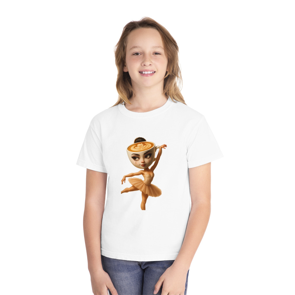 Tricou personalizat alb, copii/adulti, design Ballerina Cappuccina 2, modal, diverse marimi — 3