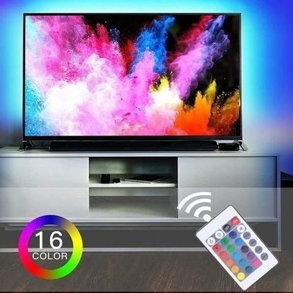 Banda LED RGB pentru TV, USB 5V, lungime 3 metri, telecomanda inclusa — varianta 4