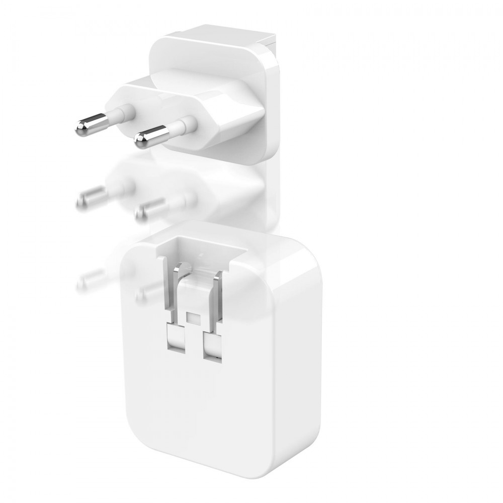 Incarcator casa Celly, 4 capete (USA/EU/UK/AU), 2.4A, 12W, alb — varianta 2