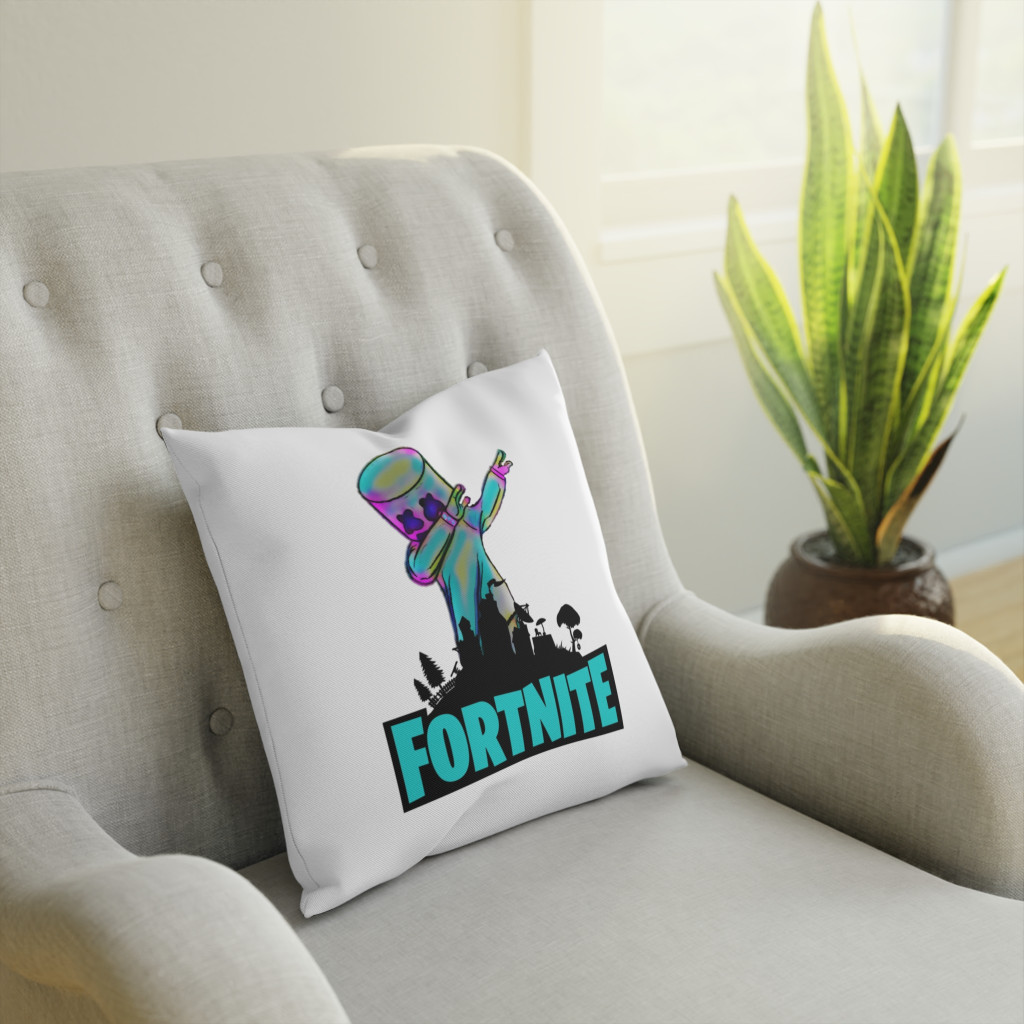 Perna decorativa personalizata, 40 x 40 cm, alba, mata, husa detasabila, model 2 — varianta 4