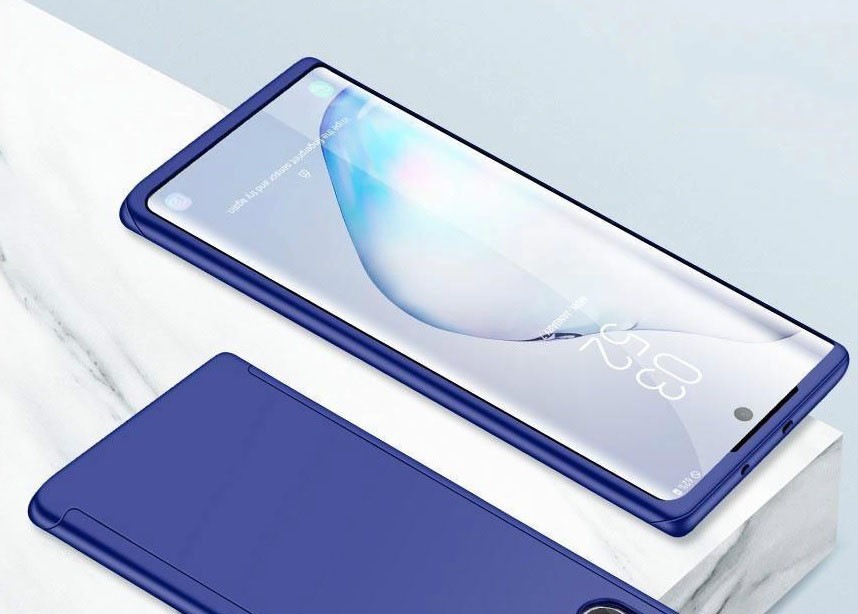 Husă Full Cover 360° pentru Samsung Galaxy A41 (față + spate + sticlă), albastra — varianta 2