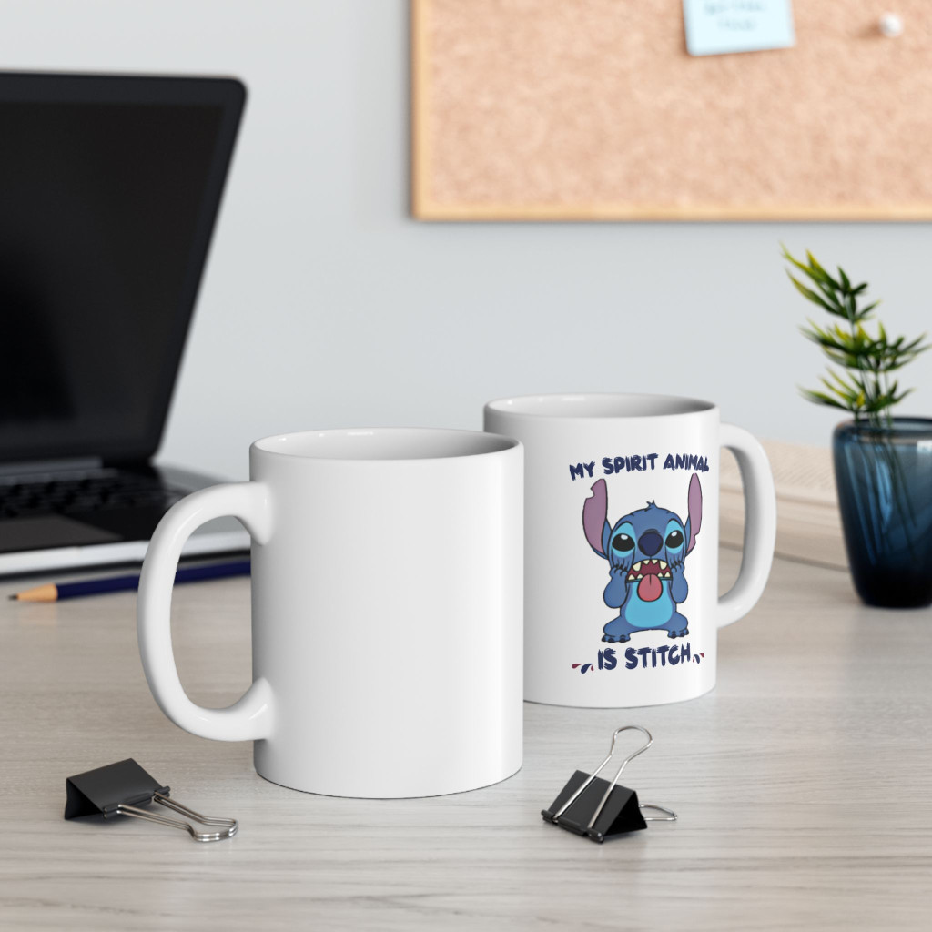 Cana ceramica personalizata, design My spirit animal, 330 ml, alba — varianta 5