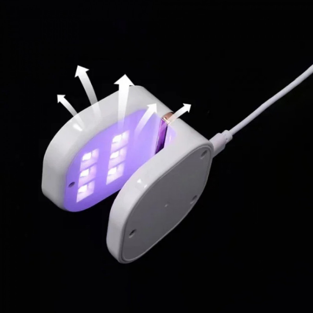 Mini lampa UV Aorlis AO-78035, putere 6W, actionare pe unghie, alba — 4