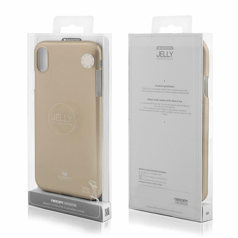 Husa de protectie Mercury Goospery pentru Huawei P20, jelly case, aurie — 3