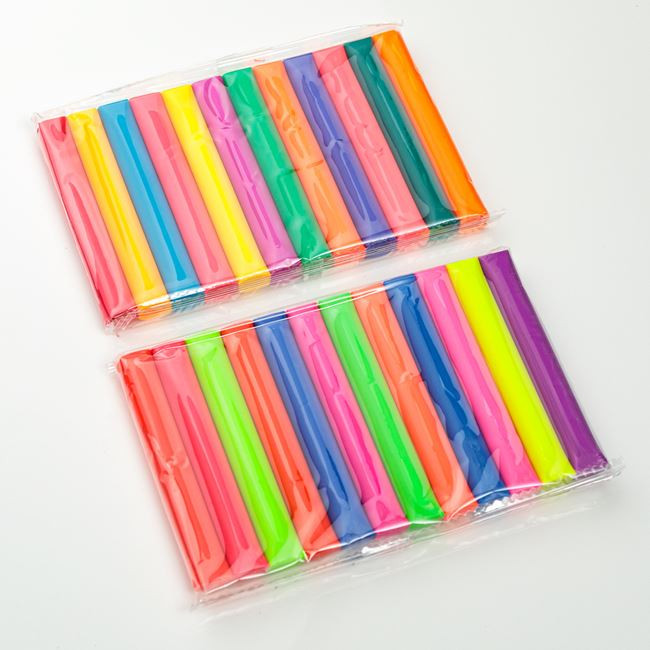 Set plastilina Smile Kids, 24 culori neon, 500 grame — 2