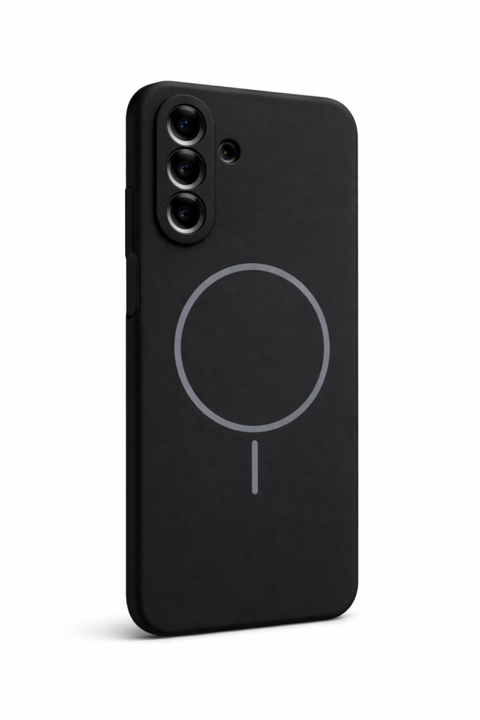 Husa Samsung Galaxy A17, Luxury Silicone Magsafe, protectie camera, catifea in interior, neagra — varianta 2