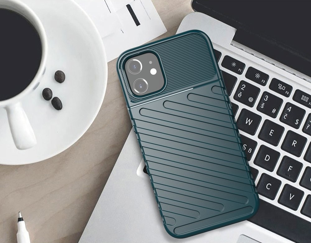 Husa Thunder Case pentru Apple iPhone 12 Pro Max, verde inchis — varianta 2