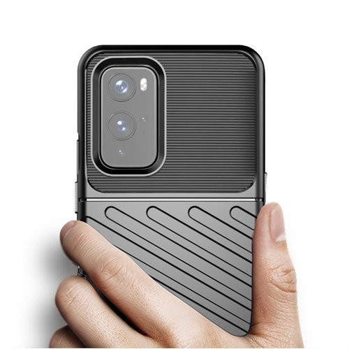 Husa pentru OnePlus 9, Thunder Case Flexible Tough Rugged, Negru — 2