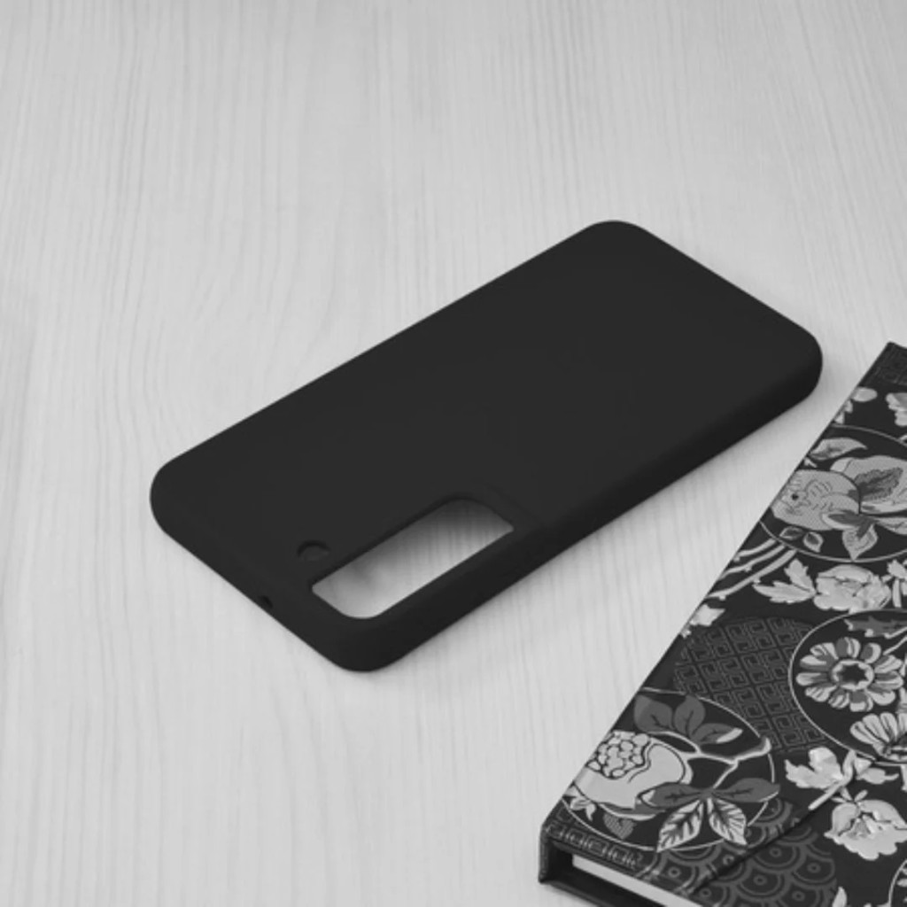 Husa Samsung Galaxy S22, Luxury Silicone, catifea in interior, neagra — varianta 2