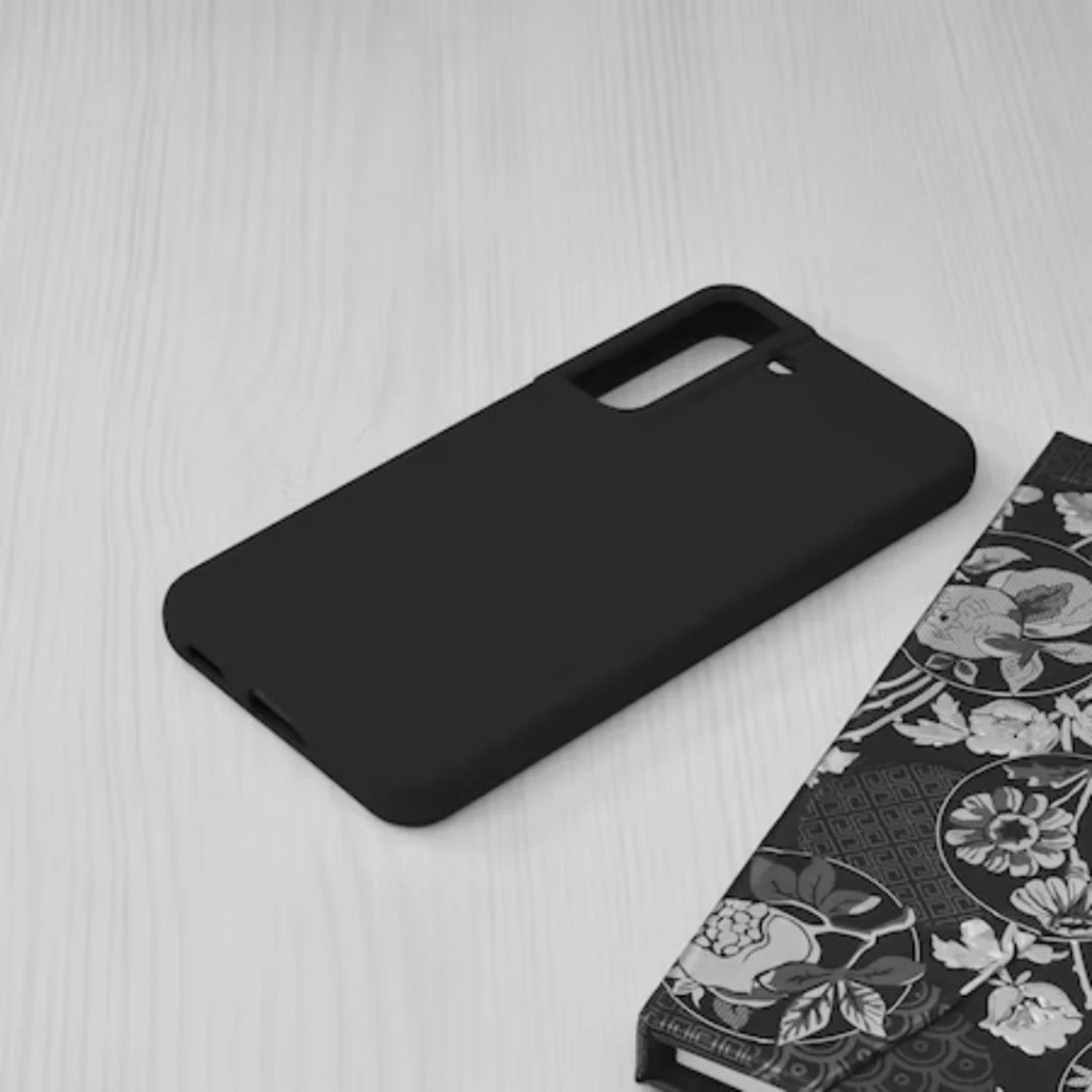 Husa Samsung Galaxy S22, Luxury Silicone, catifea in interior, neagra — varianta 3