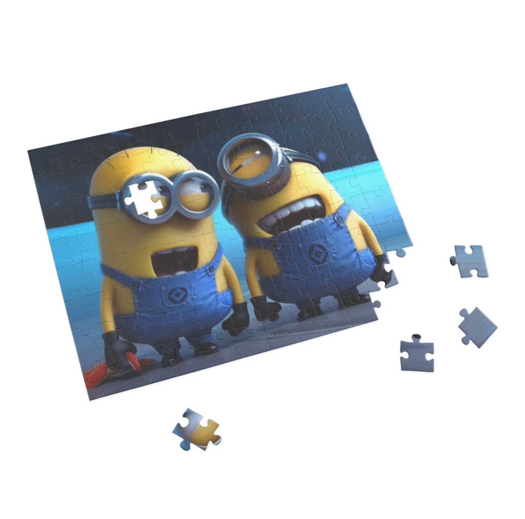 Puzzle 80 piese, 20 x 15 cm, personaje Minions, model 6 — 2