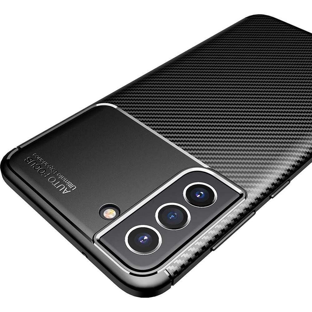 Husa Carbon Fiber pentru Samsung Galaxy S24, aspect carbon, neagra — 4