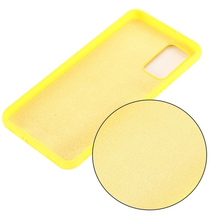 Husa Huawei P Smart 2021 Luxury Silicone, catifea in interior, galbena — varianta 2