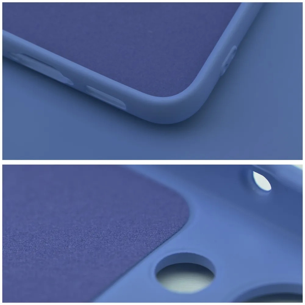 Husa Samsung Galaxy S24+ (S24 Plus), Luxury Silicone, protectie camera, catifea in interior, albastru inchis — 4