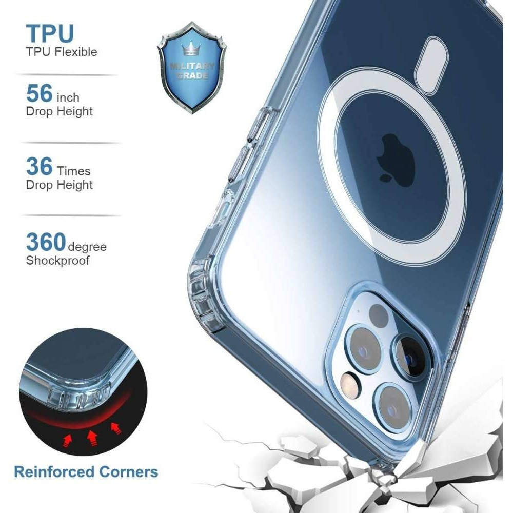 Husa de protectie Apple iPhone 13 Pro, compatibila MagSafe, transparenta — varianta 4