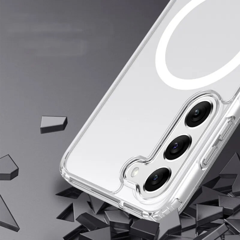 Husa protectie Samsung Galaxy S25 Ultra, compatibila MagSafe, hybrid PC + TPU, transparenta — varianta 2