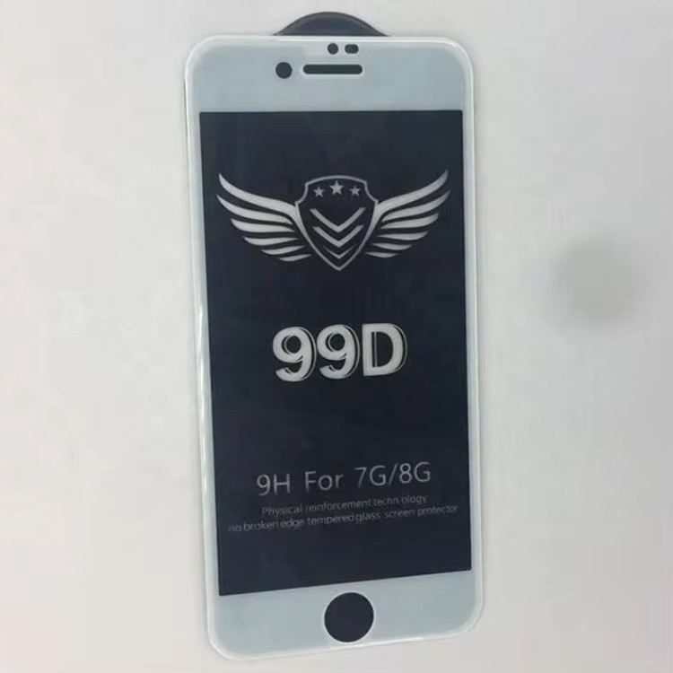 Folie de sticla Apple iPhone 6 Plus / 6S Plus, 99D Full Glue, margini albe — 2