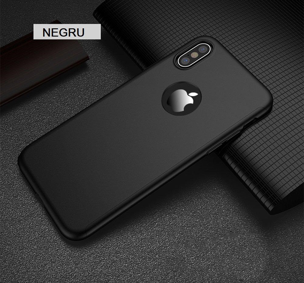 Husă Apple iPhone X/XS (față + spate + sticlă) Flippy Full Cover 360°, neagră — varianta 2