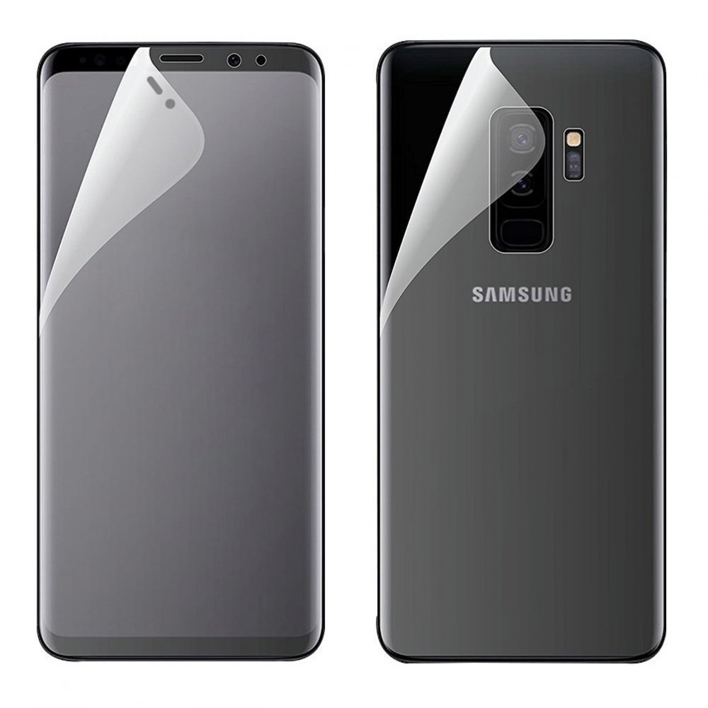 Set 2 folii protectie Samsung Galaxy S9 (fata + spate), din plastic, transparente — varianta 2