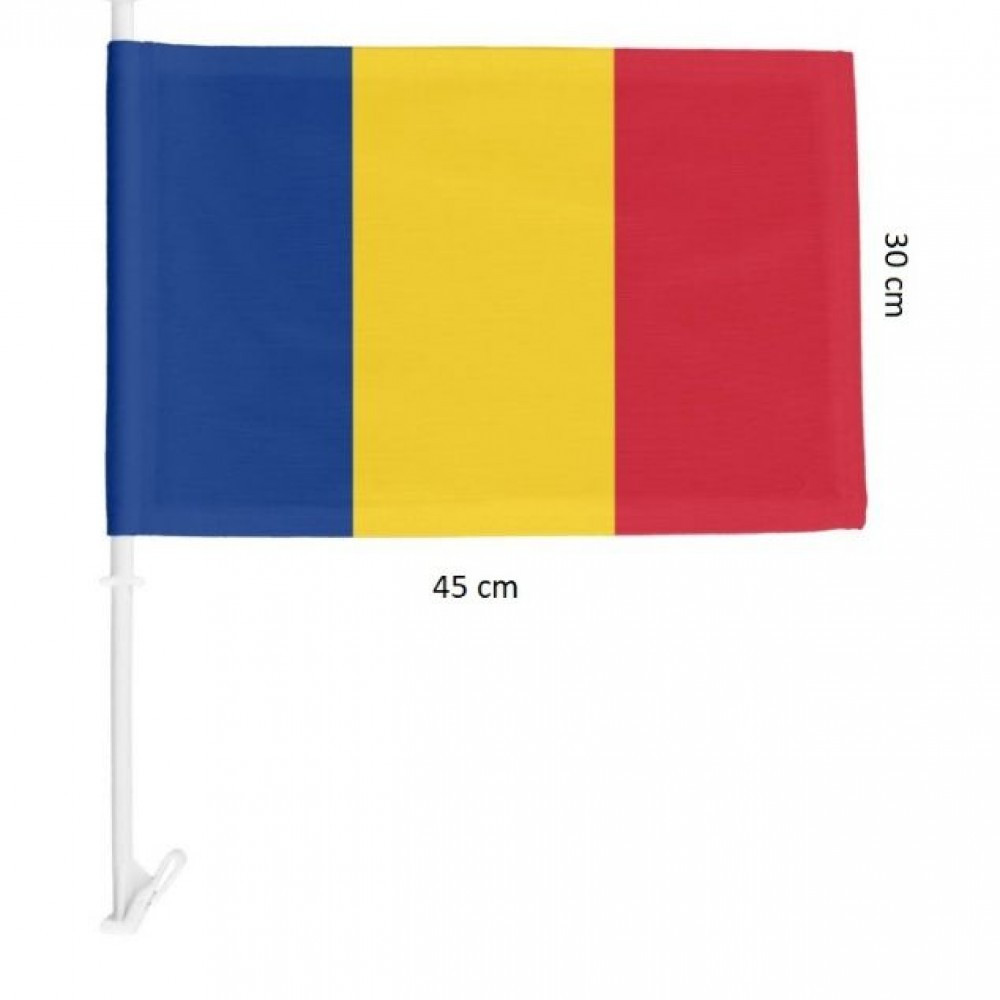 Steag Tricolor auto 45 cm x 30 cm / stegulet / stegulet auto / flag / drapel — varianta 2