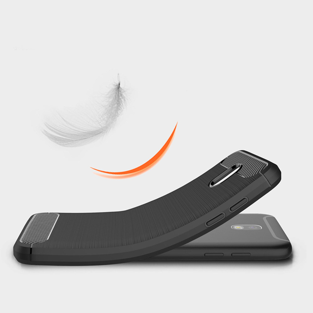 Husa de protectie Carbon Stripe pentru Huawei Mate 10 Lite, silicon moale, negru — 2