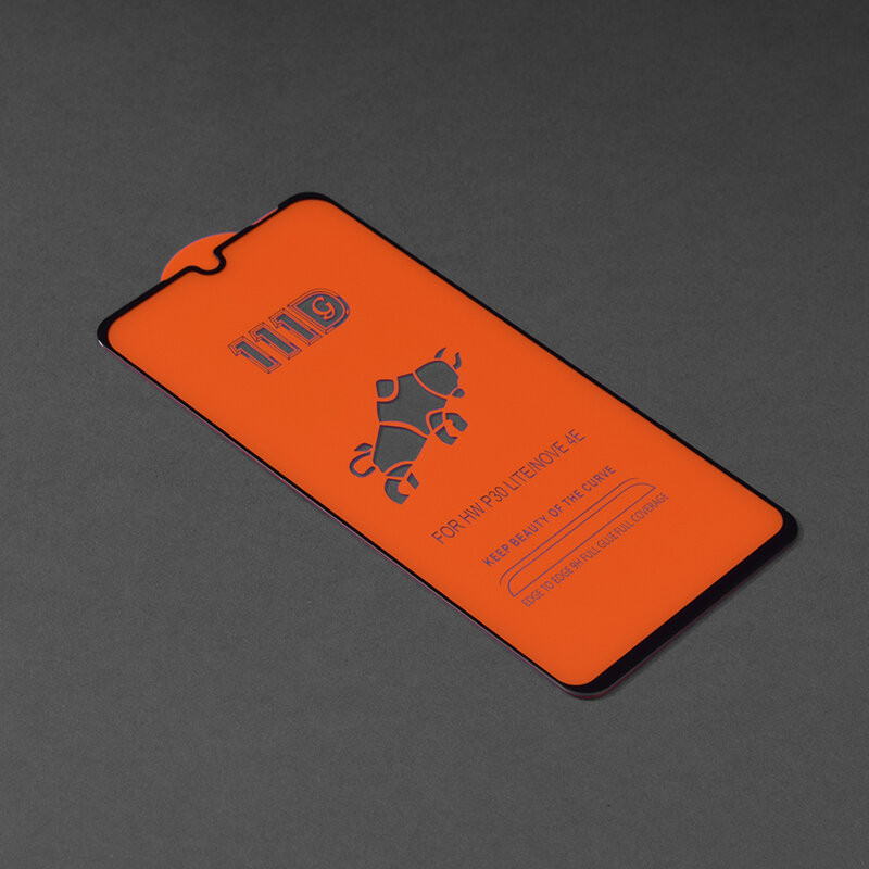 Folie sticla Huawei P30, Full Glue 111D, margini negre — varianta 2
