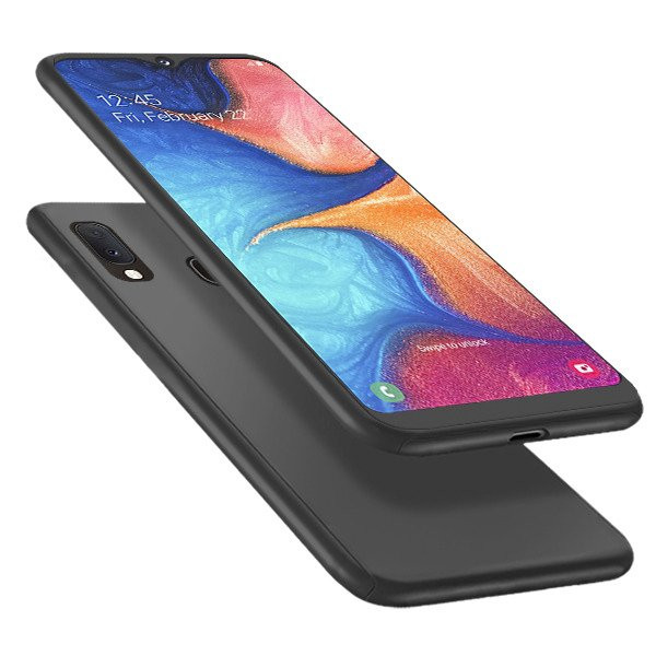 Husă Full Cover 360° pentru Samsung Galaxy A40 (față + spate + sticlă), neagră — varianta 2