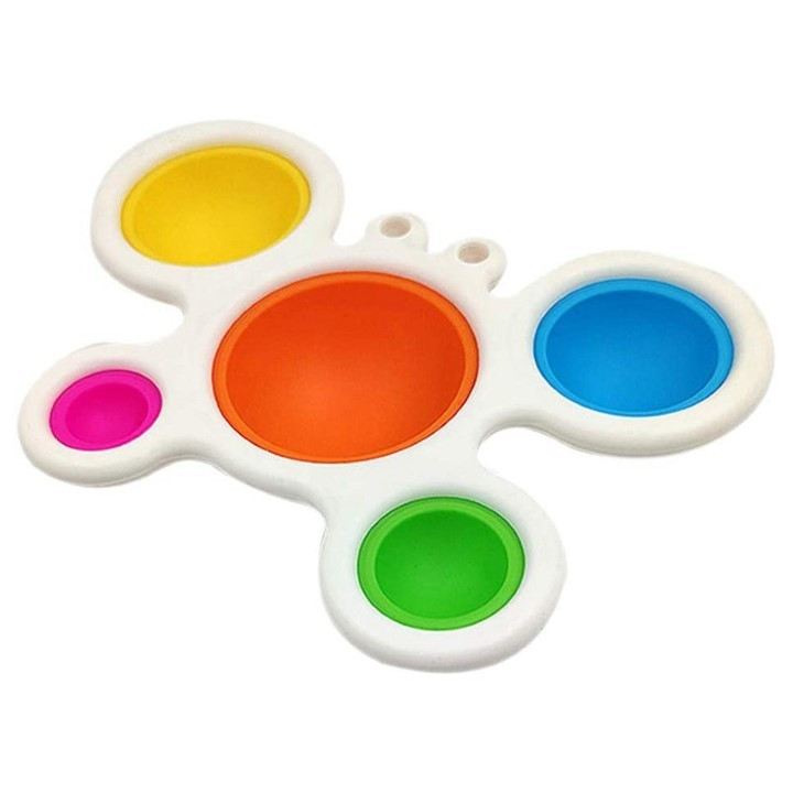 Jucarie antistres tip Pop It!, Simple Dimple, model crab, multiculor — varianta 3