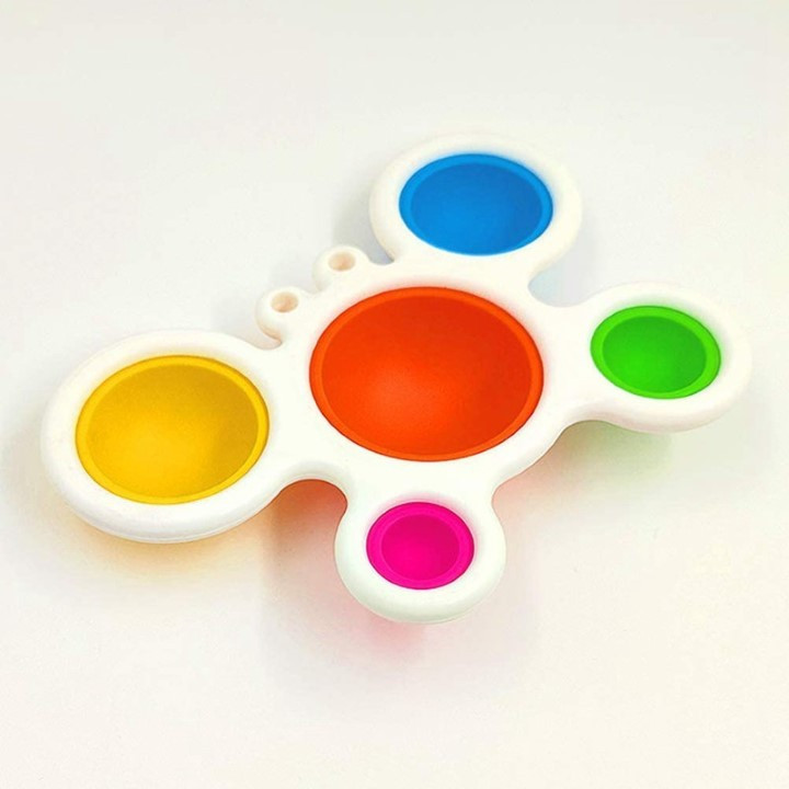 Jucarie antistres tip Pop It!, Simple Dimple, model crab, multiculor — varianta 4