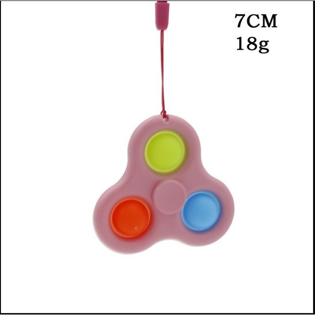 Jucarie antistres Fidget Spinner, tip Pop It!, 7 cm, roz — 3