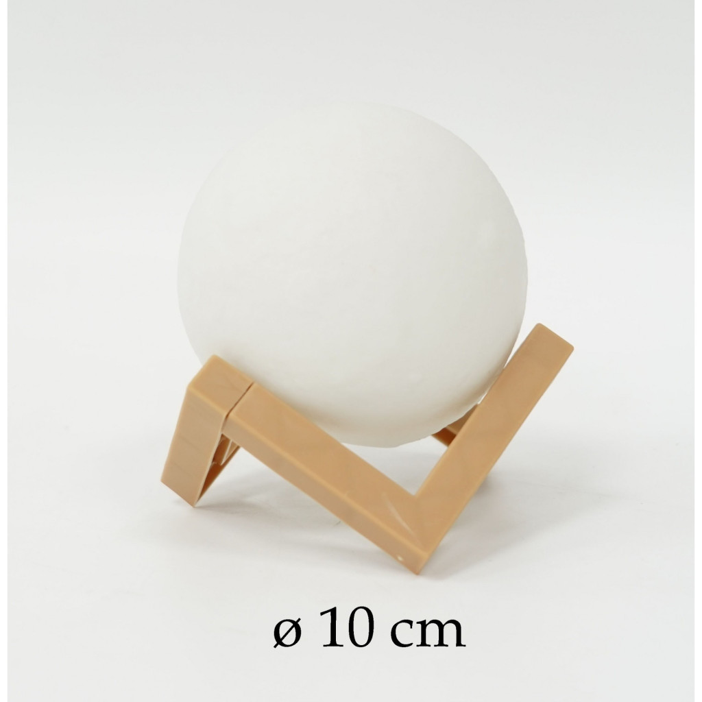 Lampa de veghe 3D Moon Light, lumina LED alb cald, alimentare baterii, 10 cm — varianta 2