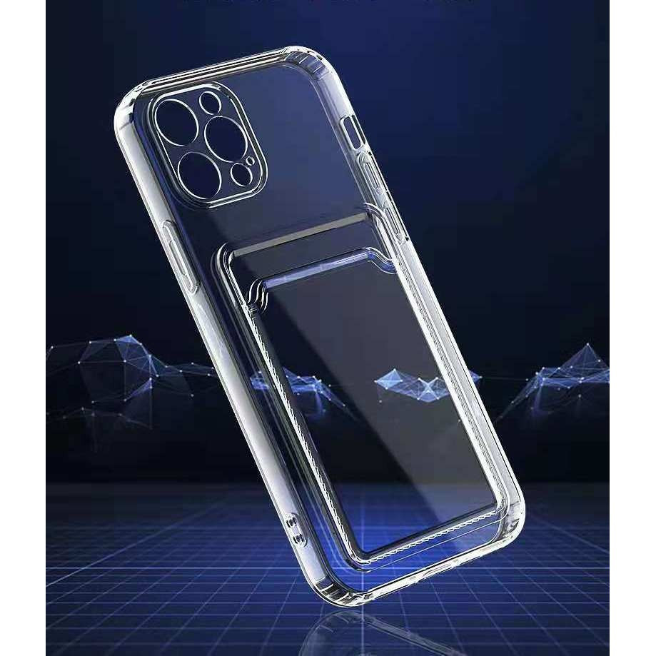 Husa Samsung Galaxy A12, Clear Wallet, suport carduri/cartele, transparenta — varianta 2